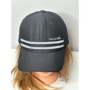 Flexfit Travis Mathew Mens‎ Black Baseball Cap L XL Logo Two Stripe